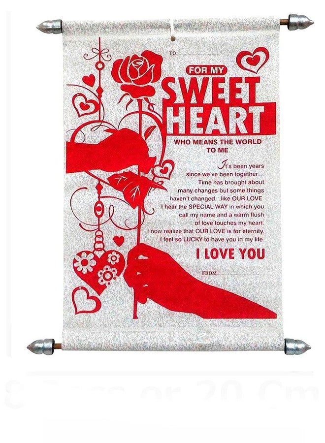 Saugat Traders Love Scroll Card for Lover Valentine Day Birthday Gift for Girlfriend - Boyfriend - Husband - Wife-Fiancee- Red-30 CM - Image 1